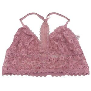 Victoria's Secret Pink Lace Cutout Bralette Women's S Boho Festival Hippie Beach